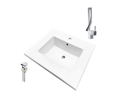 DROP Bath and Kitchen DR091404 Bathroom Vanity Top Set