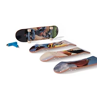 Tech Deck, Ultra DLX Fingerboard 4-Pack, DC Superman Skateboards, Collectible and Customizable Mini Skateboards, Kids Toys for Ages 6 and up
