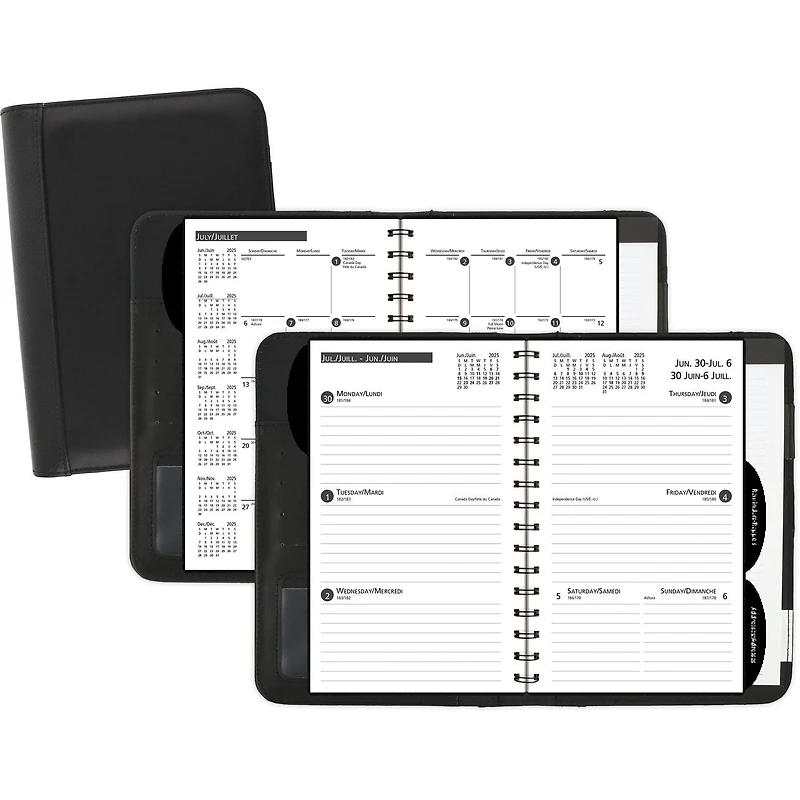 Mead® 2026 Desk Weekly Planner Padfolio, Black