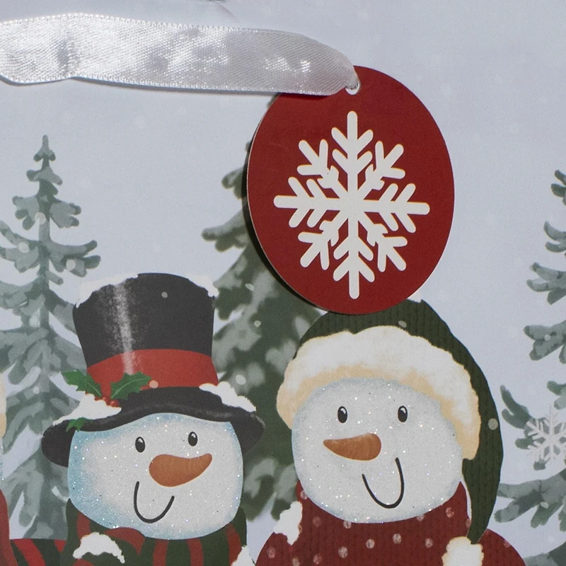 Holiday Time Large Snowman Family Christmas Gift Bag