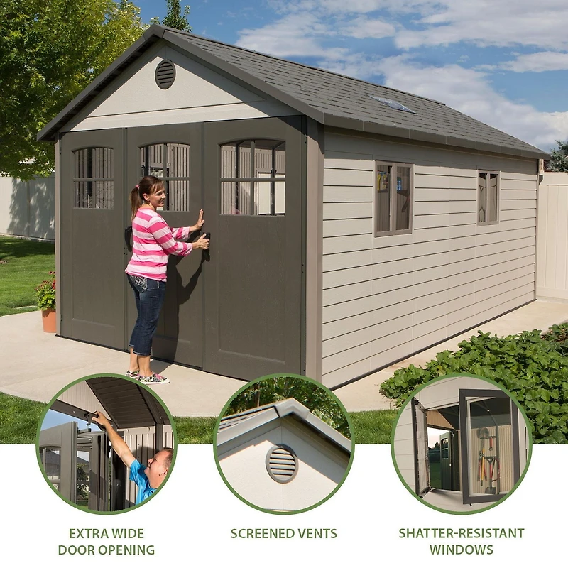 LIFETIME 11 Ft. X 18.5 Ft. Outdoor Storage Shed