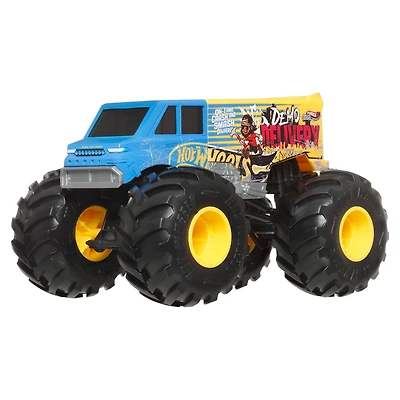 Hot Wheels Monster Trucks Camion surdimensionné Échelle1:24, Demo Delivery