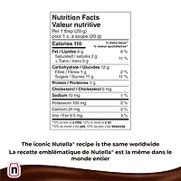 NUTELLA Tartinade aux Noisettes et au Cacao pour le Déjeuner, 2 Pots