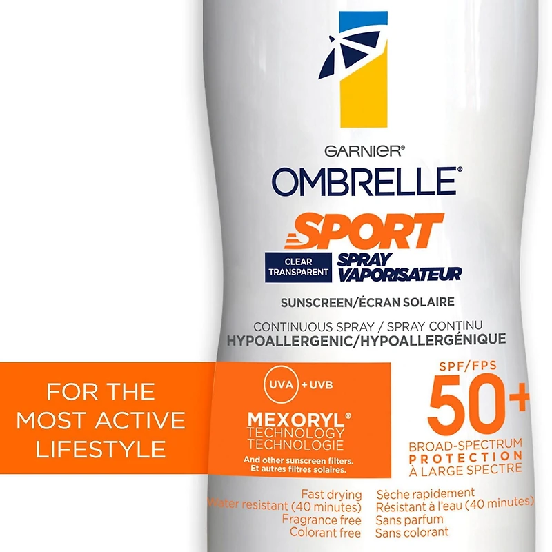 Ombrelle Sport SPF 50+ Sunscreen Spray, 122g