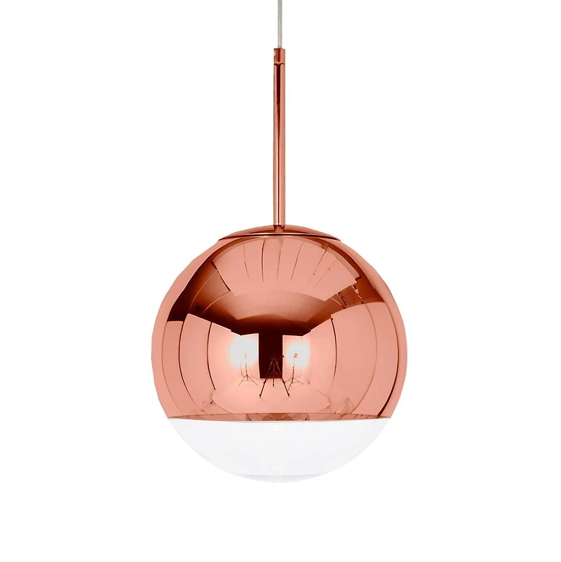 Pendentif Sphère Rose Dorée 14 "