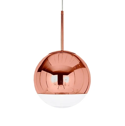 Pendentif Sphère Rose Dorée 14 "