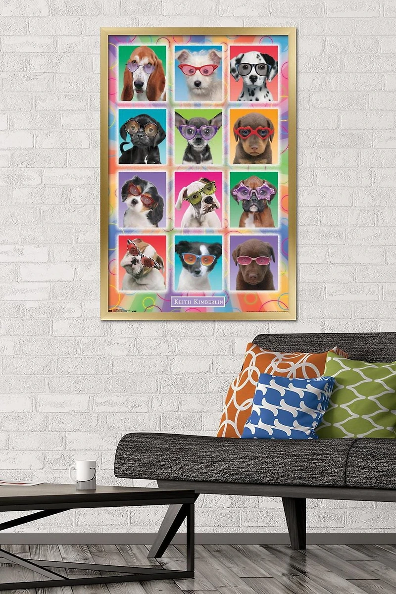 Keith Kimberlin - Puppies - Sunglasses Wall Poster