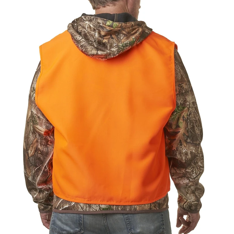 Gilet de couverture orange vif pour hommes Realtree Tailles P/M à 2TG/3TG
