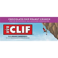 CLIF BAR, Chocolate Chip Peanut Butter Crunch Energy Bar, 70% Organic Ingredients, No Artificial Flavours, 68 g (Pack of 16)