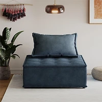 DHP Paloma Upholstered Single Sofa Chair, Textured Taupe Fabric