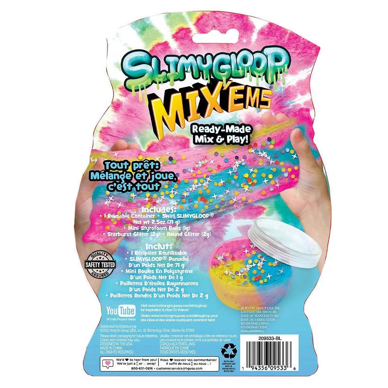 SLIMYGLOOP Mix'Ems arc-en-ciel tie-dye