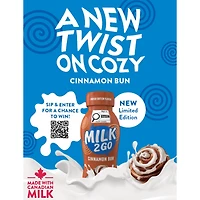 Milk2Go 1% M.F. Cinnamon Bun Limited Edition Partly Skimmed Milk, 310 mL