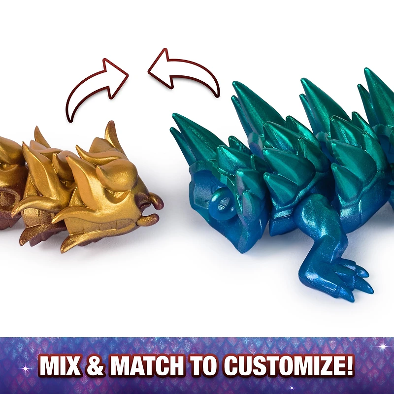 CrystaLynx Dragons, 12.5-inch Collectible Articulated Dragon Toy Figure & Blind Box Display Egg, Fidget Home Office & Desk Decor (Styles May Vary)