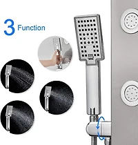 American Imaginations Rectangle Wall Mount CUPC Approved Stainless Steel Shower Panel In Brushed Stainless Steel Color AI-34370