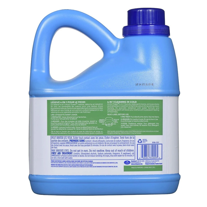 Arctic Power Spring Magic Liquid Laundry Detergent, 3.96 L, 100 Loads
