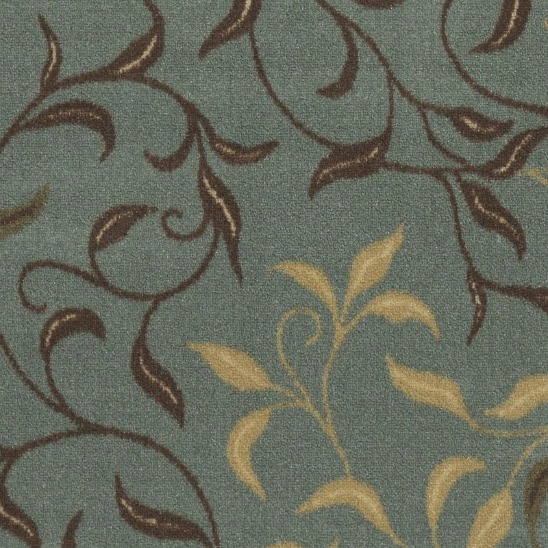 Tapis de couloir contemporain à motif feuilles et sous-couche en caoutchouc la collection Ottohome