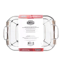 MESH ROASTING PAN, EXPERT GRILL STAINLESS STEEL ROASTING PAN