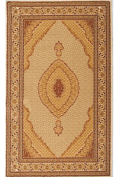 Rug Branch Majestic 2' x 6' (Exact Size: 2'3" x 6') Moroccan Indoor Runner Rug, Beige Cream, Traditional - Entryway, Hallway, Bathroom, and Kitchen