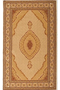 Rug Branch Majestic 2' x 6' (Exact Size: 2'3" x 6') Moroccan Indoor Runner Rug, Beige Cream, Traditional - Entryway, Hallway, Bathroom, and Kitchen