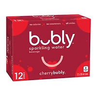 Bubly Eau Pétillante à la Cerise Canettes de 355 ml, Lot de 12