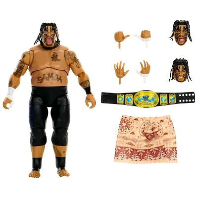 WWE-Figurine articulée Ultimate Umaga-15cm avec accessoires