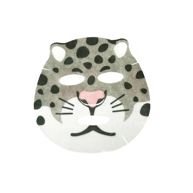 Masque en tissu léopard des neiges Pretty Animalz