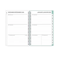 Agenda hebdomadaire/mensuel 2025, 5 po x 8 po, Blue Sky, Elysian