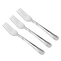 Fourchettes à dîner à motif tourbillon Mainstays, 3 pièces, argent