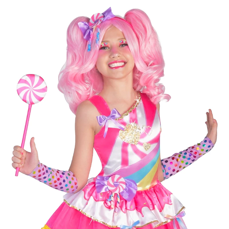 Candy Girl Halloween Costume for Kids Girls, Size L, Pink, by Way to Celebrate