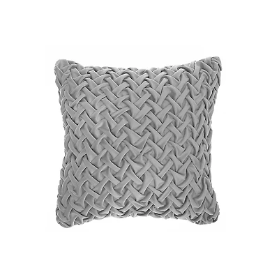 Monica Briaded Coussin Gris 18 X 18 - Ensemble De 2