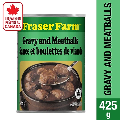 Fraser Farm Products Fraser Farm® Gravy And Meatballs, PUR FF GRAVY/MEAT BALL 24/425G