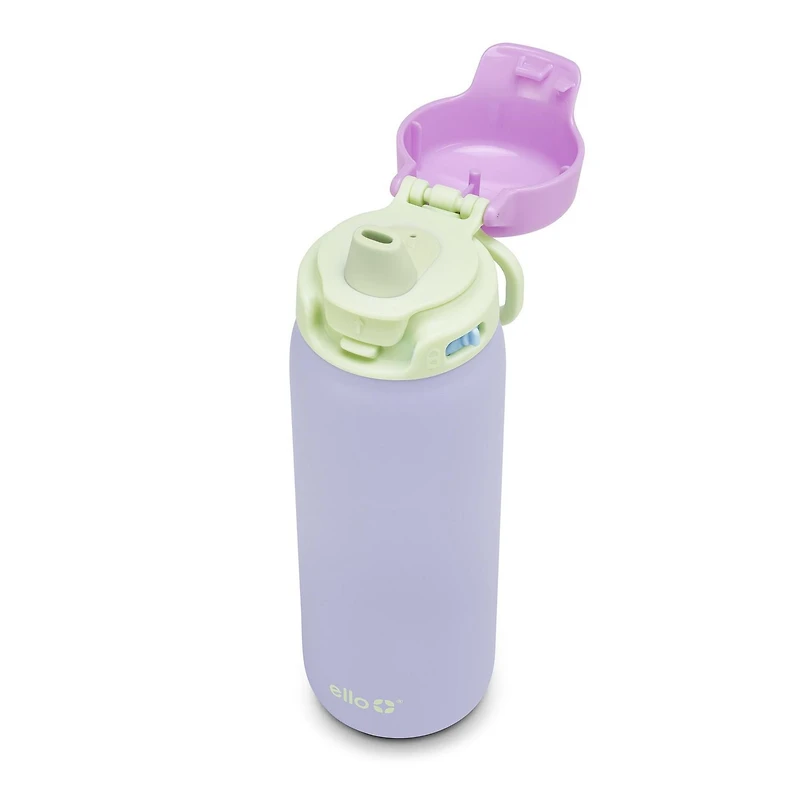 Bouteille d'eau Ello 18 oz Flip & Fill en acier inoxydable <ul><li>Capacité de 18 oz</li><li>Couvercle rabattable facile à utiliser</li><li>Toutes les pièces sont sans BPA</li></ul>
