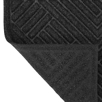 Contours "Delwood" 18-inch x 30-inch Rectangular Needlepunch Charcoal Doormat