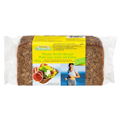 Pain aux trois céréales Mestemacher, 500g 500g