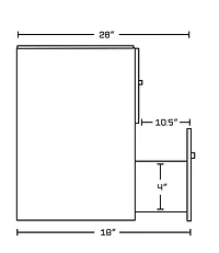 35-in. W 18-in. D Modern Wall Mount Plywood-Veneer Vanity Base Only In White AI-1731