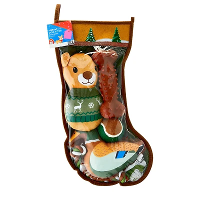 Vibrant Life Bas de Noël pour chien, renne, 5 pièces