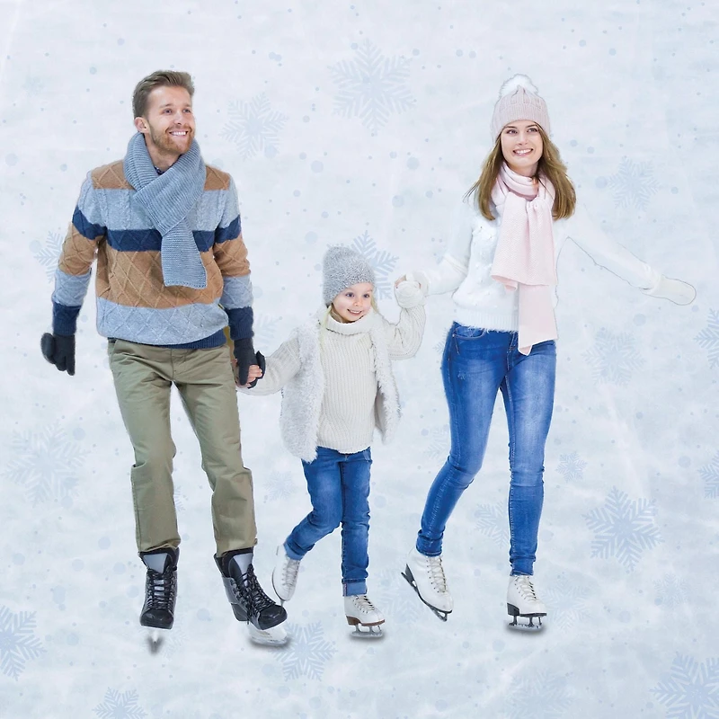 FS Figure Skates with Fur Collar - White - Junior Sizes 2-5 and Senior Sizes 6-9