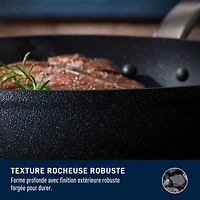 T-fal Stone Shield 5 Qt / 11.8" Jumbo Cooker with DefenseShield™ Technology, 6-Multilayer construction, robust stone texture, dishwasher and oven-safe