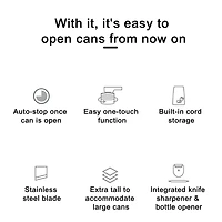 Mainstays Can Opener and Knife Sharpener, Bottle Opener with Removable Cutting Lever,with Stainless steel blade,Black, Mainstays Can Opener and Knife Sharpener, Bottle Opener with Removable Cutting Lever Black