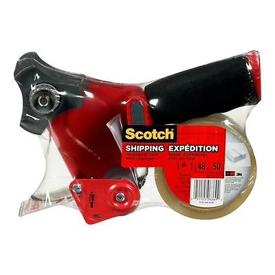 Ruban d'emballage transparent pour l'expédition de 48 mm x 50 m avec dévidoir de ScotchMD