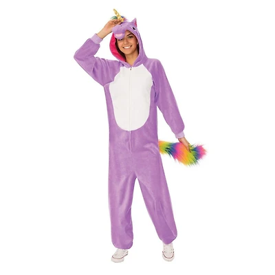 Déguisement Licorne à Prisme Violet « Comfy Wear » pour adulte
