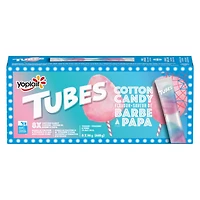 Yogourts en tube Yoplait 1 %, Barbe à papa, collations au yogourt pour enfants, 56 g 8x56g