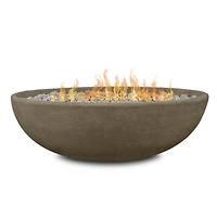Real Flame Riverside 48" Oval Concrete Propane Fire Pit in Glacier Gray