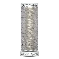 Gütermann Dekor Metallic Thread – 200 m Spool, Machine‑Washable