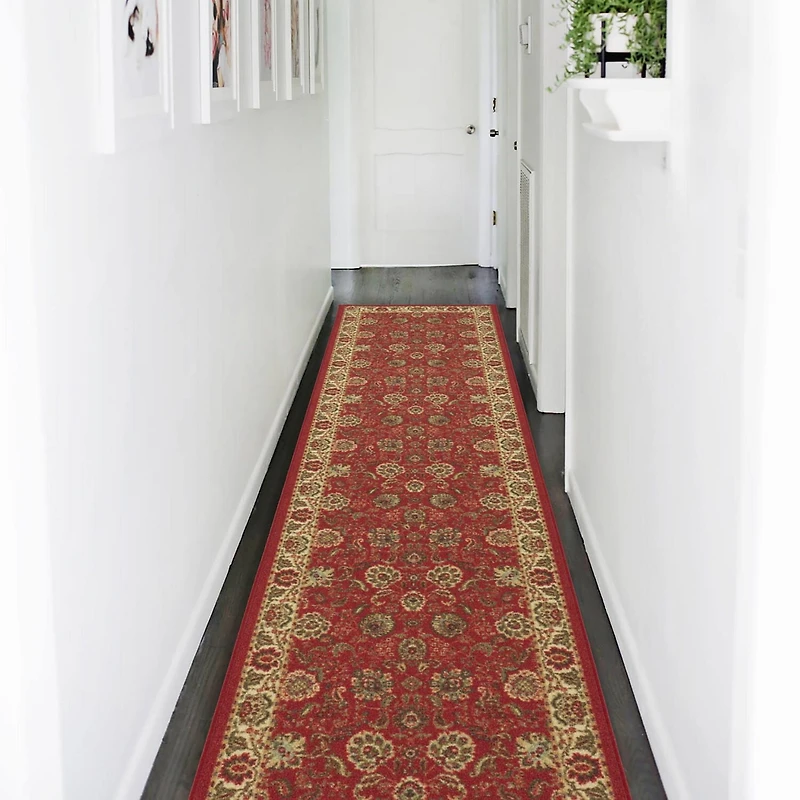 Tapis à motif persan à sous-couche en caoutchouc de la collection Ottohome