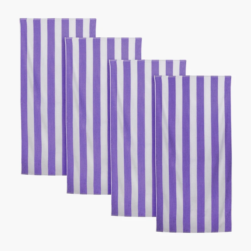 SERVIETTES DE PLAGE À RAYURES CABANA MAINSAYS, PAQUET DE 4