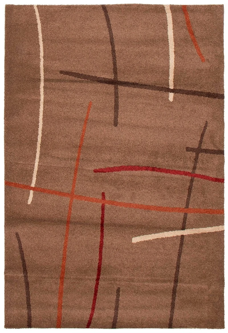 ECARPET Lotus Mod Brown Rug 6'7" x 9'8"