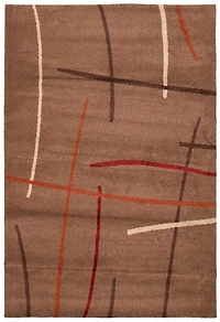 ECARPET Lotus Mod Brown Rug 6'7" x 9'8"