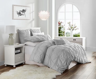 Luxury Floral Ruched High Quality Duvet Cover Set