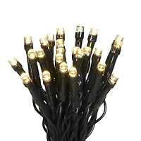 Mainstays 72-Count Solar Powered Warm White LED Patio Umbrella Lights - Black Wire